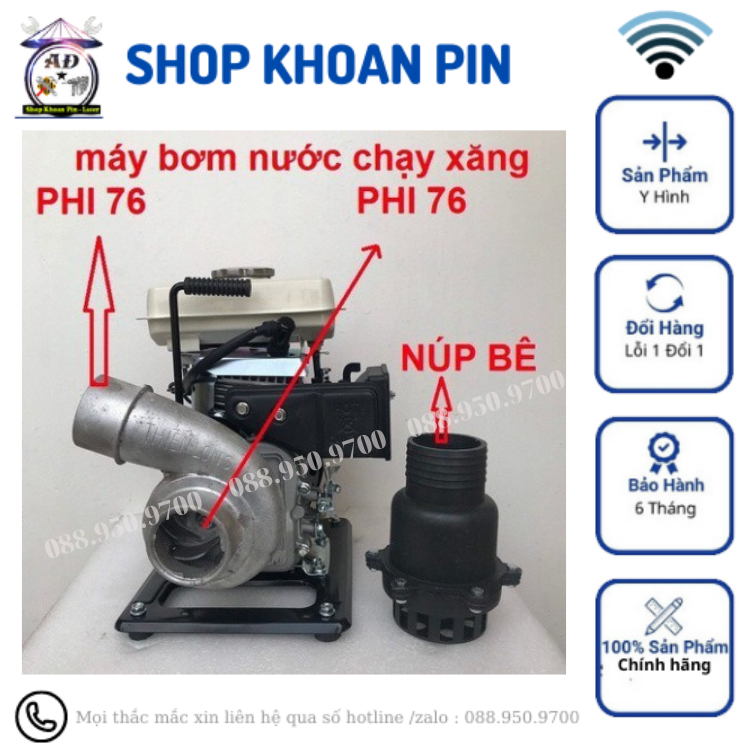 Máy bơm xăng GX100 dùng bơm nước ruộng