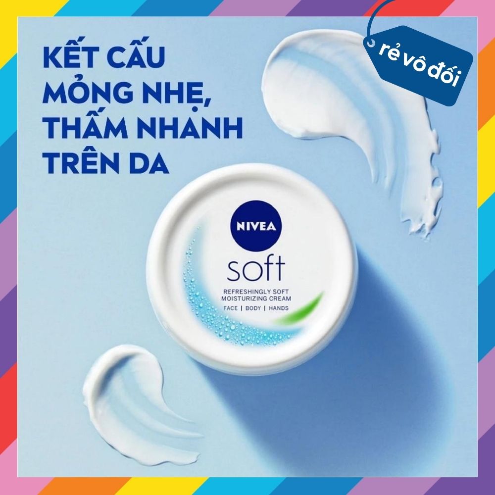 Nivea Soft creme moisturizer 50ml/ 200ml-Thailand