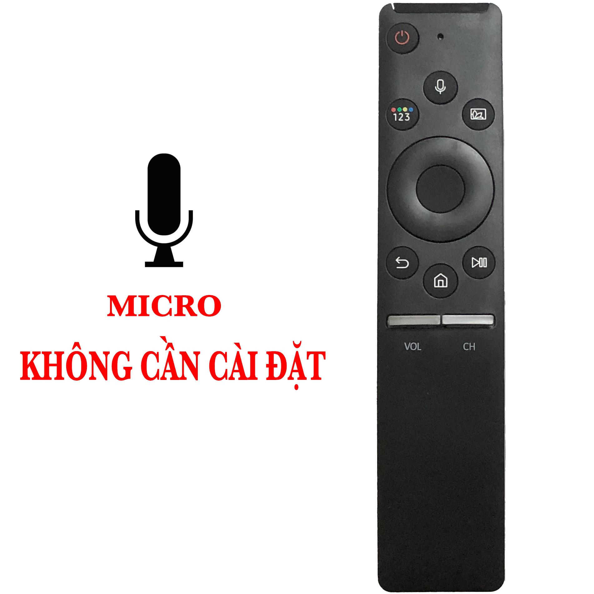 Điều khiển tv samsung smart micro chính hãng remote tv samsung 4k smart có mic giọng nói