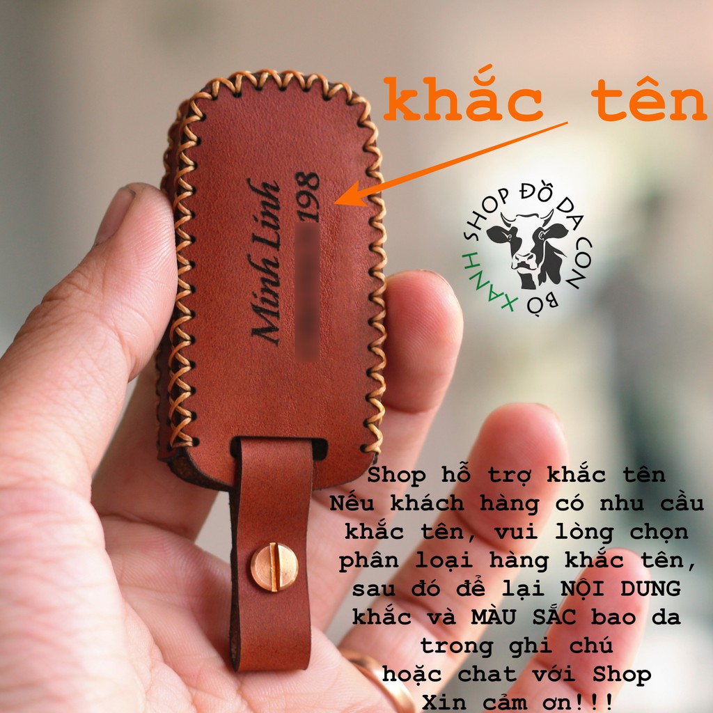 Bao Da Chìa Khóa Hyperion Smartkey chống trộm, tìm xe handmade da thật (Mẫu 1)