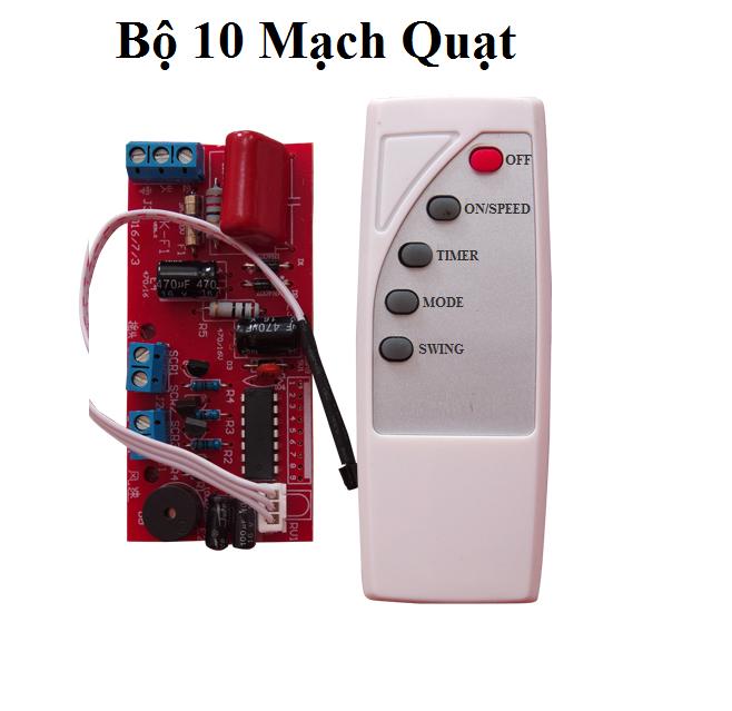[Bán sỉ] 10 mạch điều khiển quạt từ xa dùng cho quạt bàn, quạt treo tường, quạt cây.. điều khiển tiếng Anh mạch đỏ xịn có cầu chì bảo vệ.
