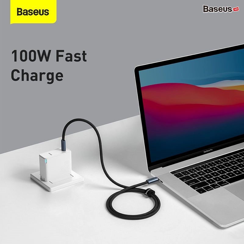 Cáp sạc siêu nhanh, dây sạc nhanh Baseus Flash Series USB4 Full Featured Data Cable Type-C to Type-C 100W 40Gbps