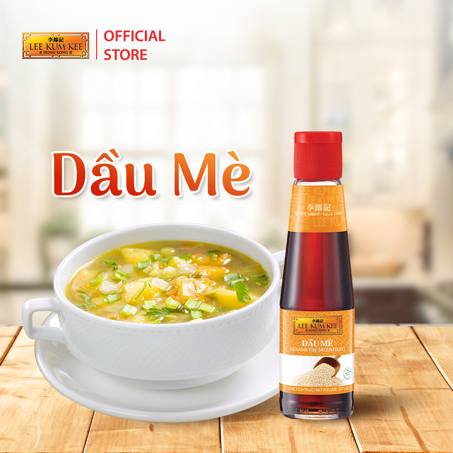 [Đơn 150K Tặng Gói Sốt] Dầu mè LEE KUM KEE SESAME OIL chai thủy tinh 207 ml