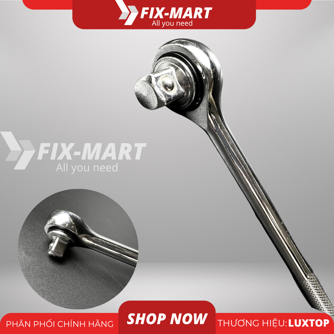 Cần siết tự động 1/2 có đảo chiều đầu tròn Luxtop