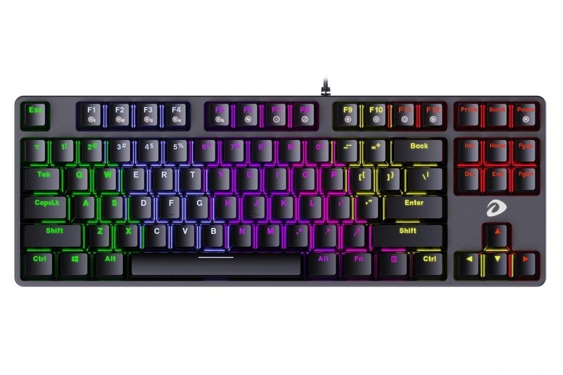 Bàn phím cơ DAREU EK87 Black Gaming (Multi Led, Blue/ Brown/ Red D switch)