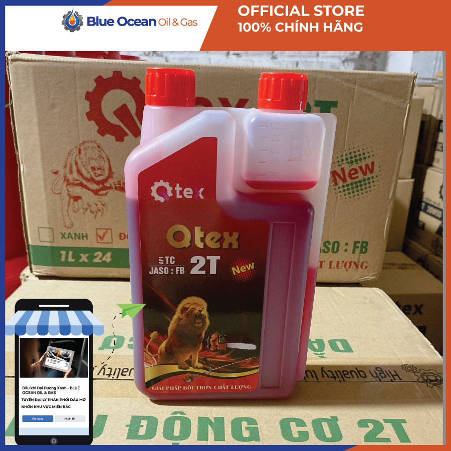Dầu động cơ xăng Qtex 2T FB 1L