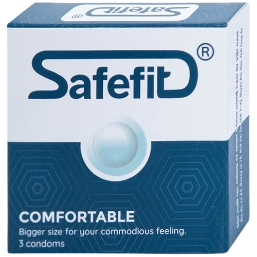 Bao cao su Comfortable mỏng trơn Safefit Tâm Thiện Chí