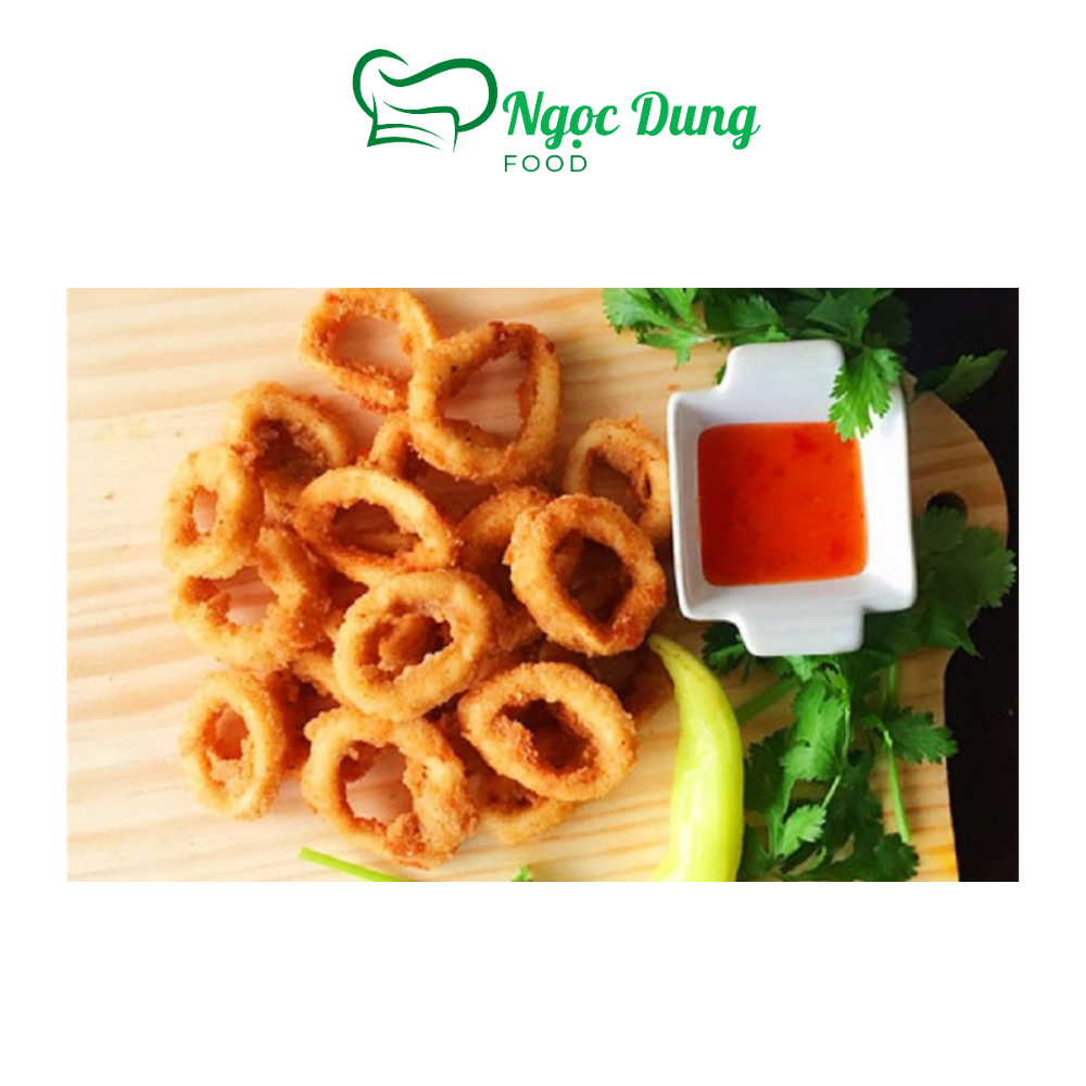 Mực cắt khoanh, mực vòng bịch 1kg net 5 (giao 2h tphcm)