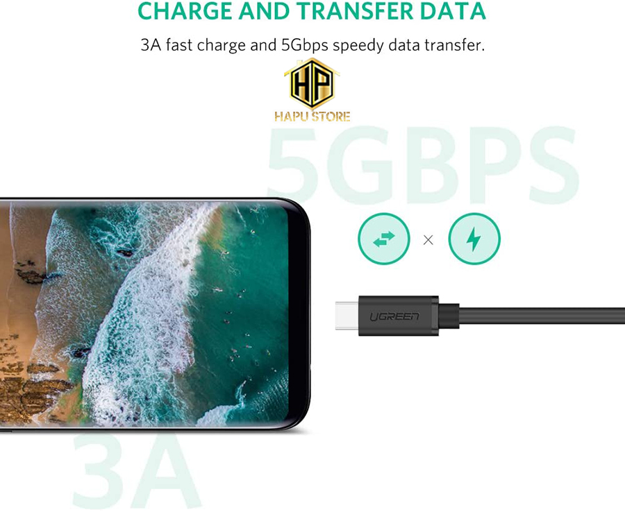 Cáp nối dài USB Type C Ugreen 40574 dài 0,5m chính hãng - Hapustore