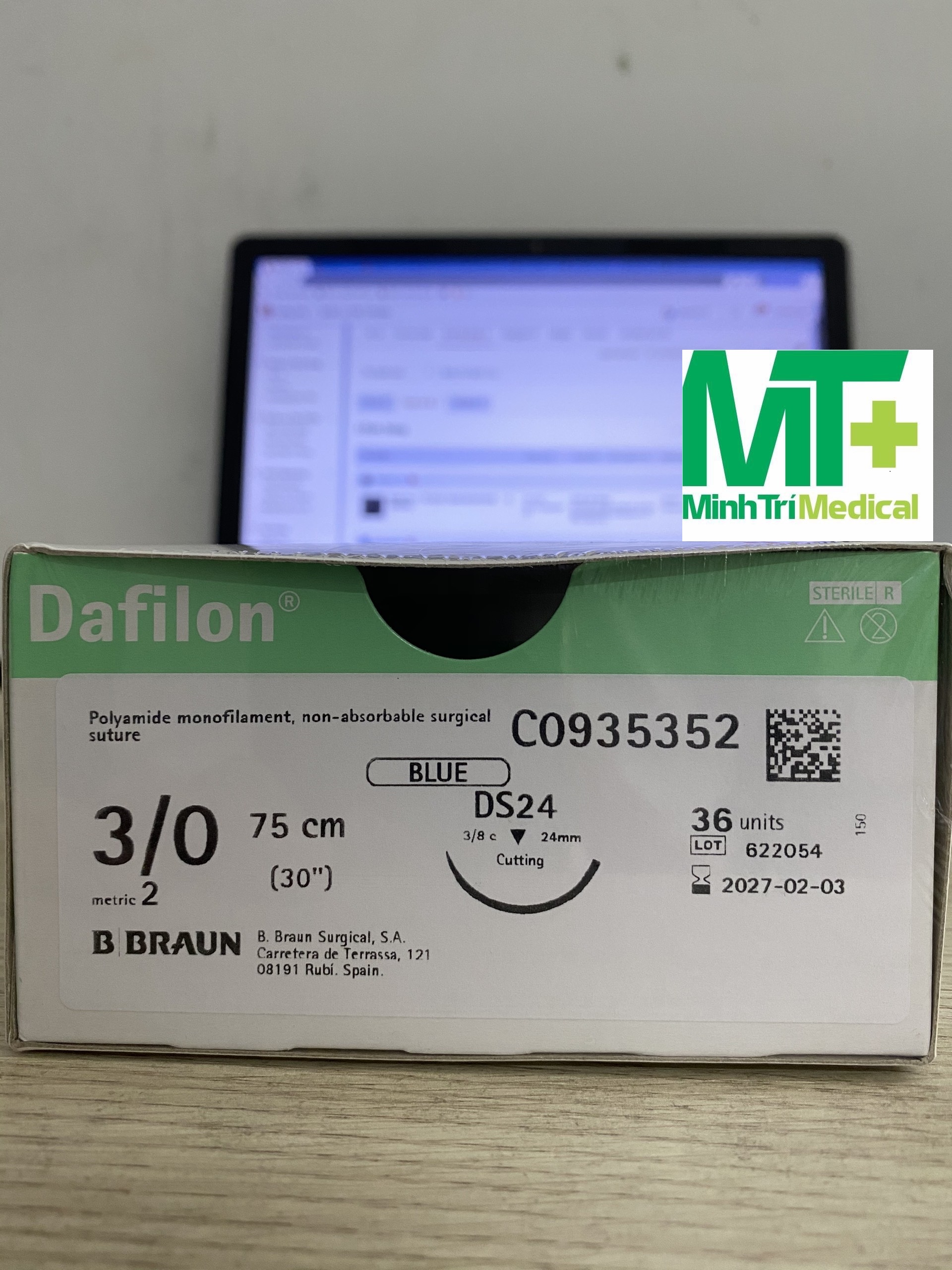 Chỉ khâu phẫu thuật dafilon 3/0