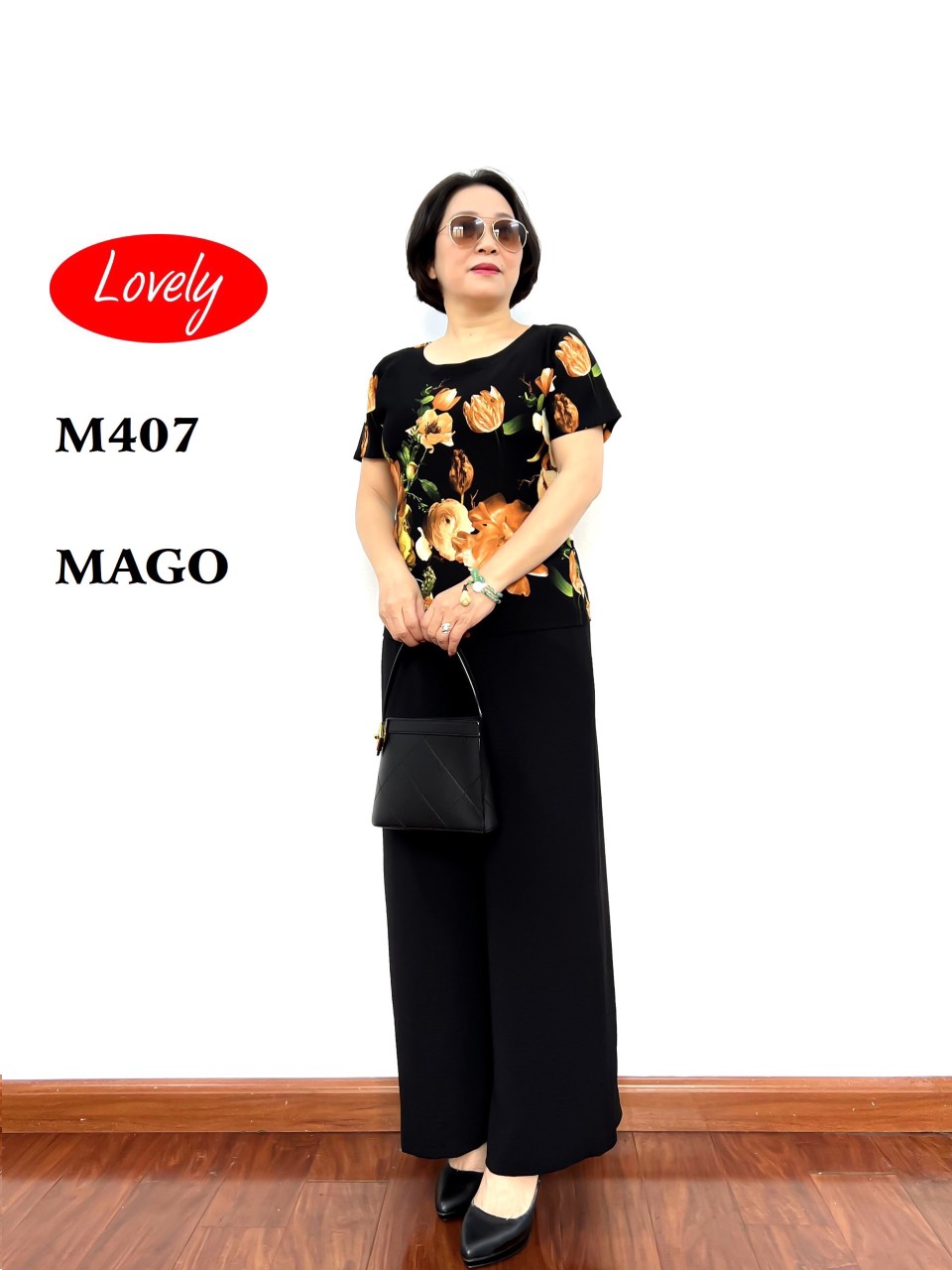 Set bộ Áo cộc tay chất liệu lụa mango cao cấp. Mềm mịn thoáng mát