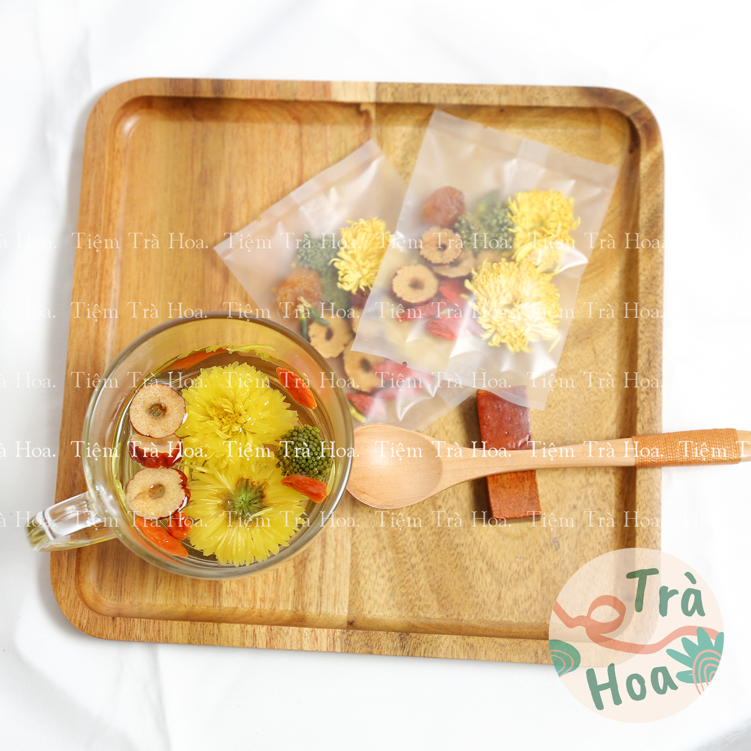 (Set 10 gói)Trà An Thần 6 vị (Hoa Cúc, Kỷ Tử, Táo Đỏ, Tim Sen, Nụ Tam Thất, Nhãn Nhục)