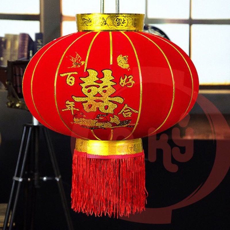 Đèn lồng đỏ treo tết lễ hội  40cm