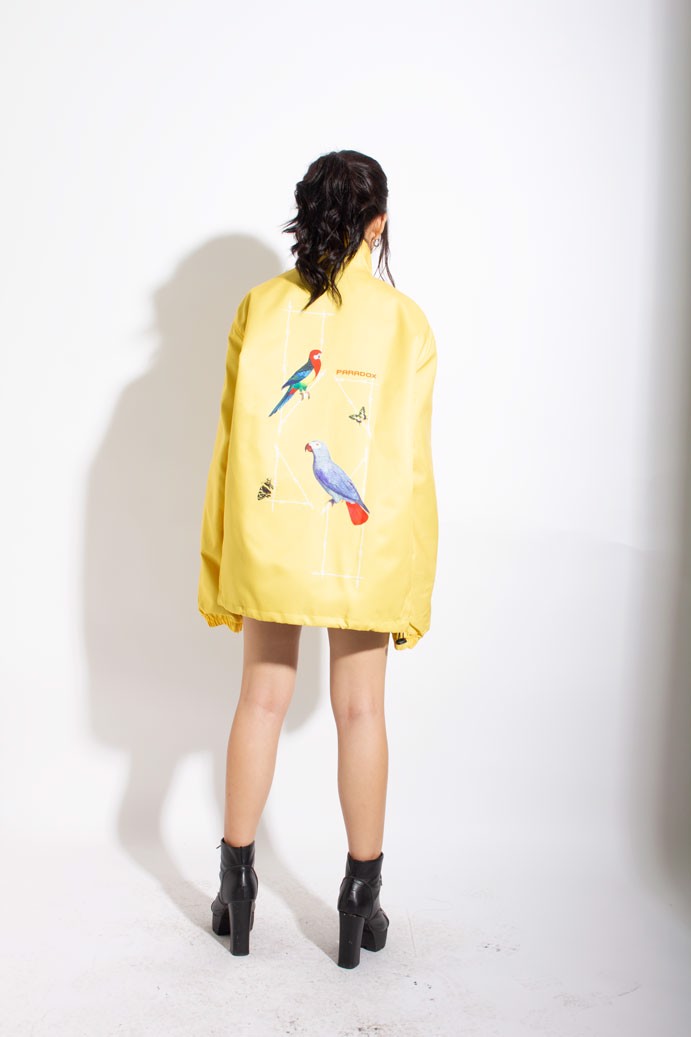 PARADOX Áo khoác dù dây kéo  PARROT LOGO ZIP OVERPRINTED JACKET