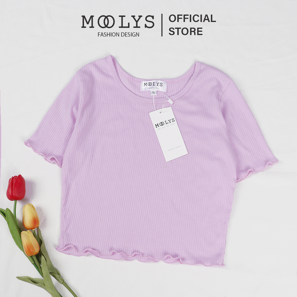 Áo crop top thun body basic dáng siêu xinh Moolys MC002