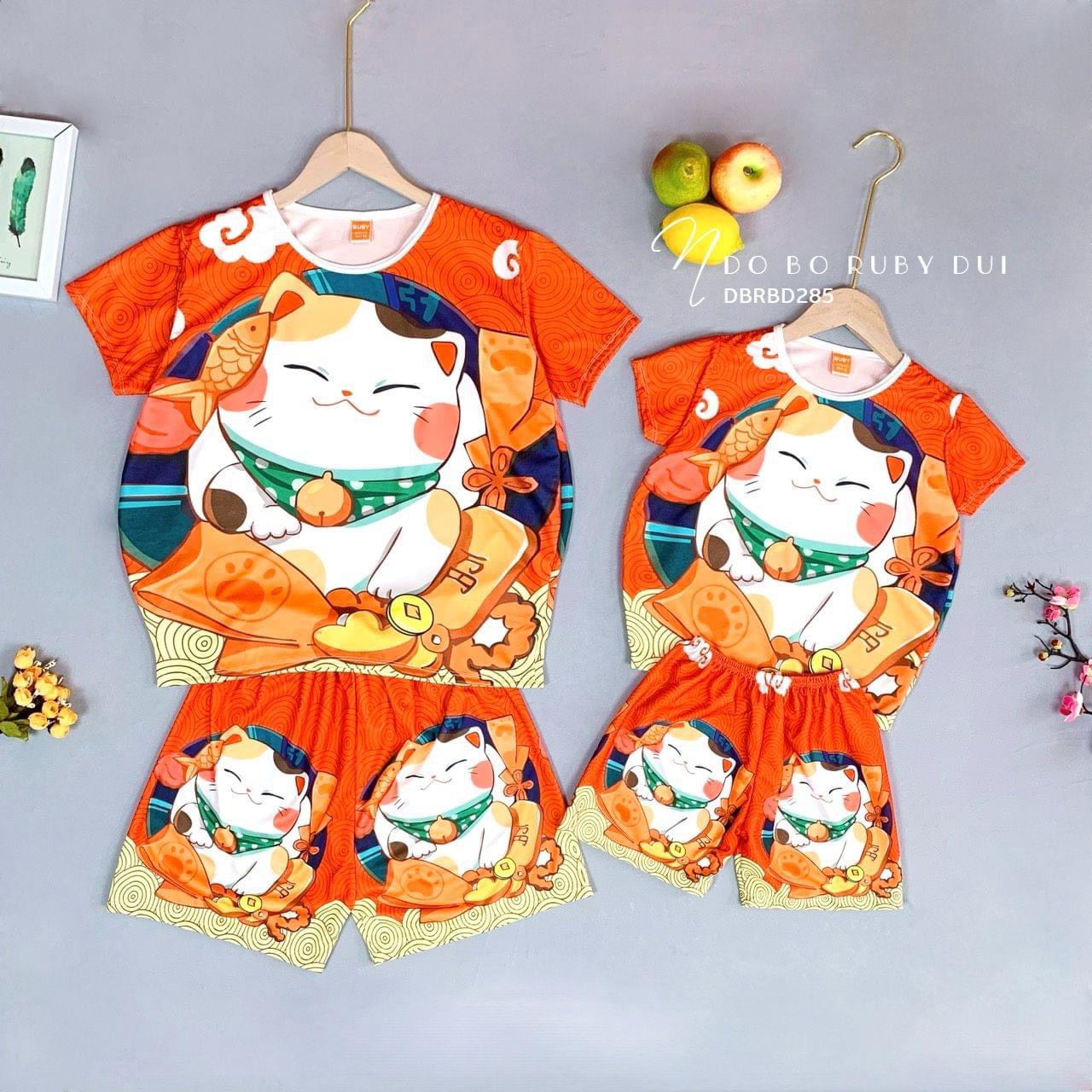 đồ bộ đủ size cho mẹ và bé