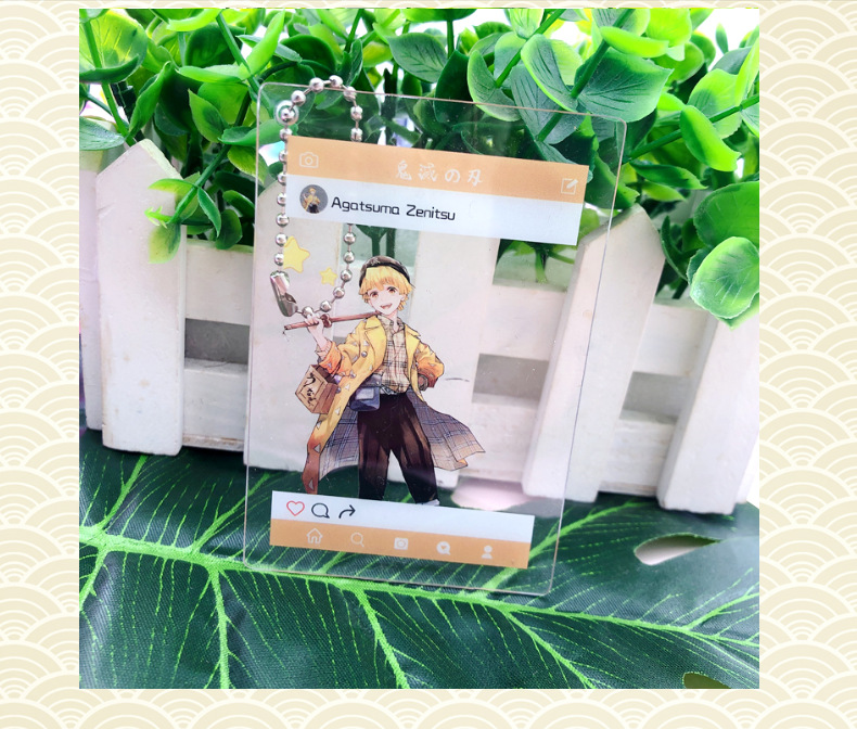 1 Thẻ Nhân Vật Anime Kimetsu no Yaiba dùng làm móc khóa demon slayer