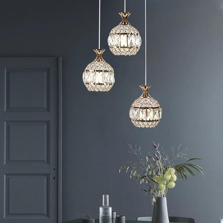 Đèn thả trần trang trí,đèn thả bàn ăn 3 bóng pha lê cao cấp phù hợp nhiều không gian,tặng kèm bóng đèn led