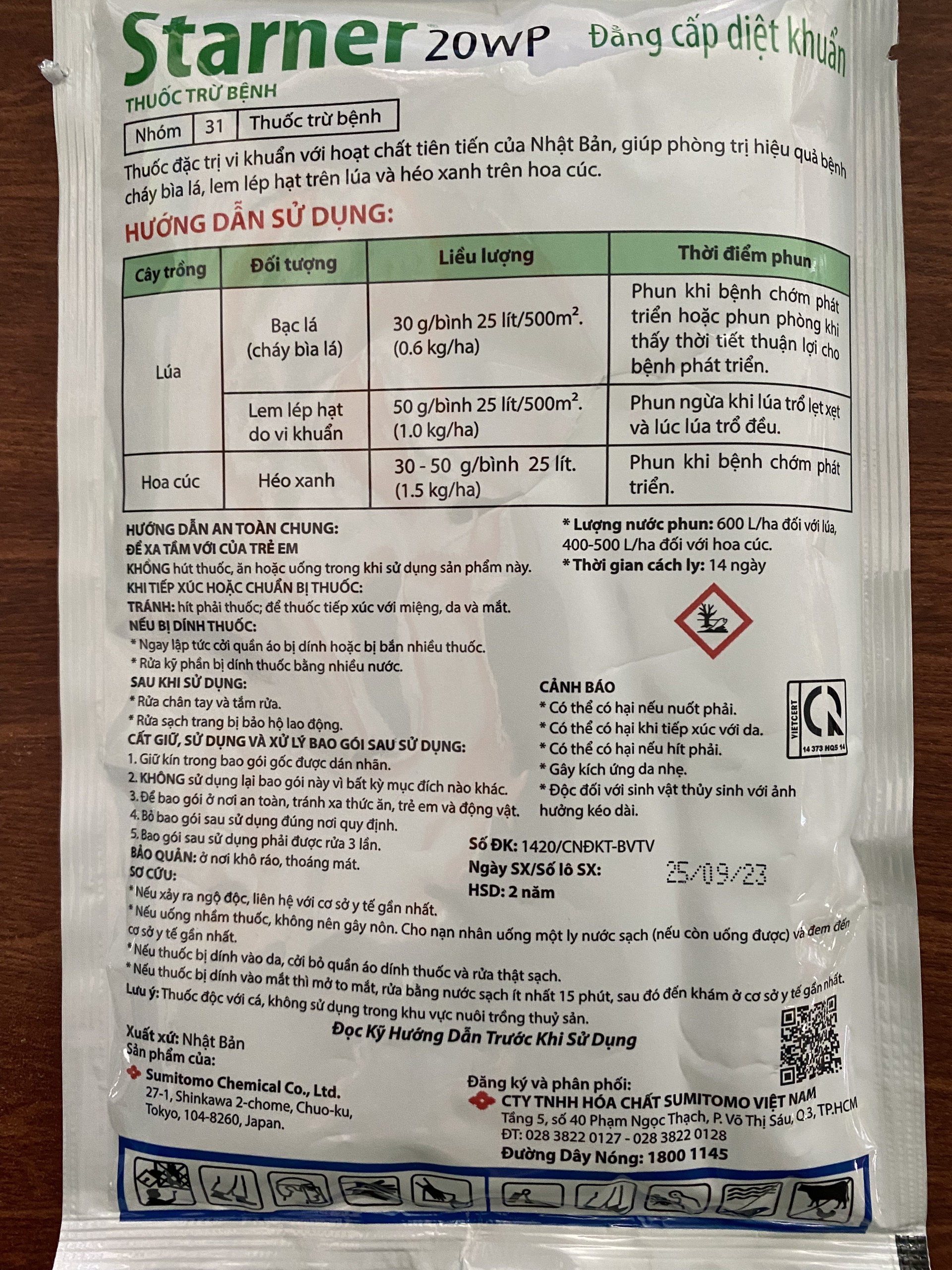 Thuốc trừ bệnh Starner 20WP 100g