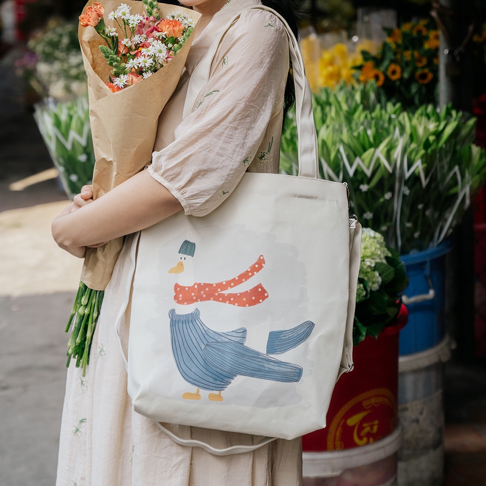 Túi Tote vải Canvas in hình
