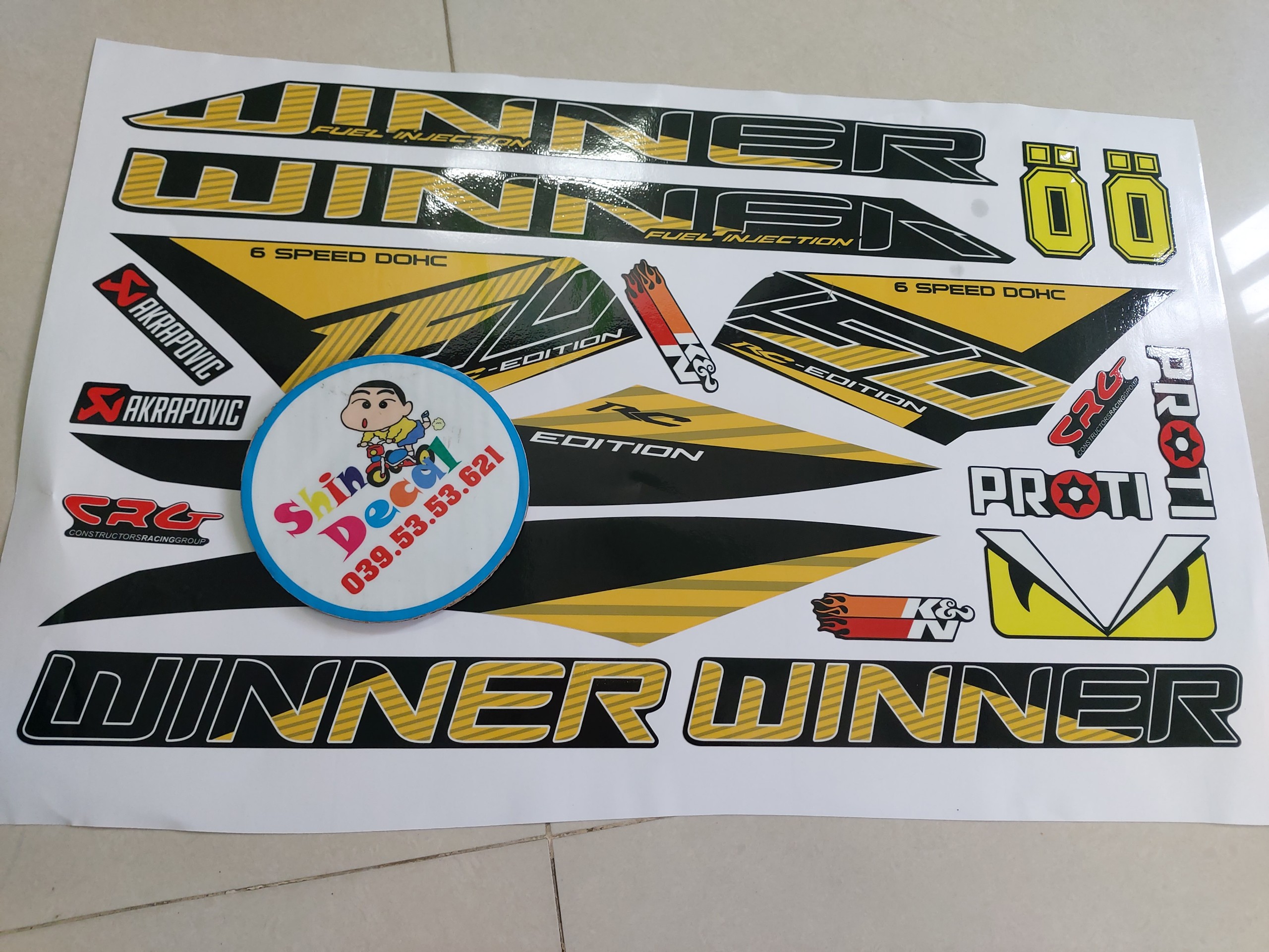 Tem xe winner mẫu mới 2020