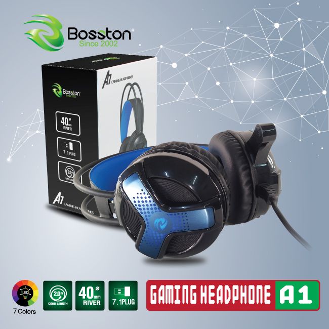 Tai Nghe 7.1 Bosston A1 LED Gaming