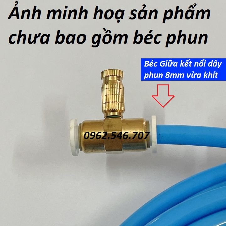 Bộ Thân Đế gắn béc phun sương bằng đồng (nối ống 8mm)
