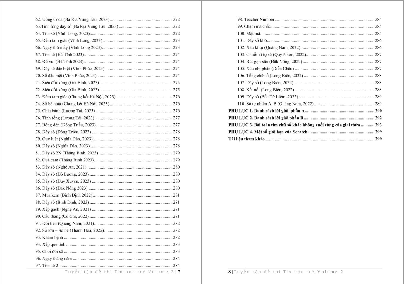 Tuyển tập đề thi Tin học trẻ. Volume 2.