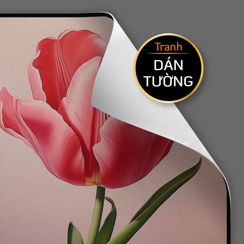 Tranh treo tường, dán tường Canvas, hoa Tulip. CGI-33