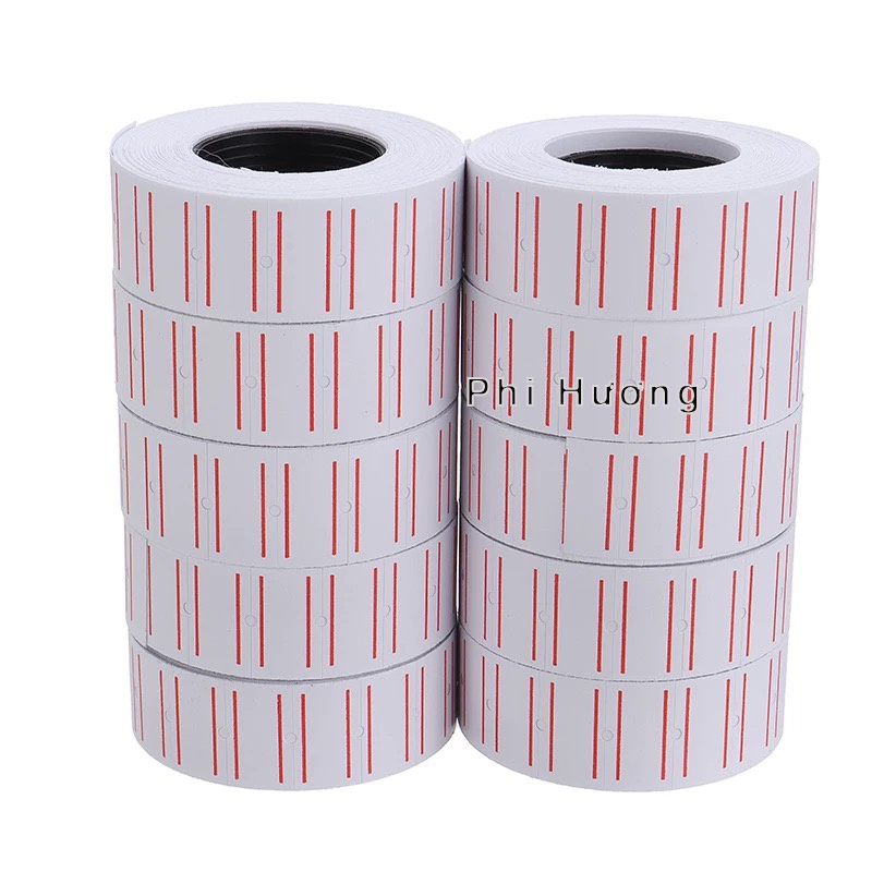 2 cuộn tem dán giá, giấy nhãn bấm giá