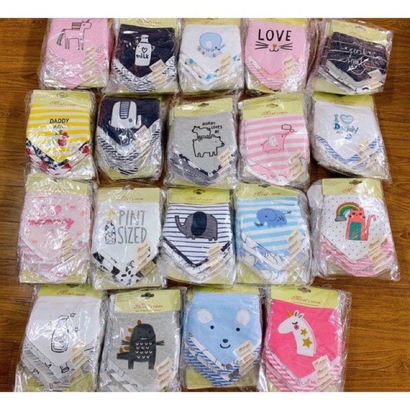(có bán tách lẻ 1 cái ) Yếm tam giác MomCare Set 3 cái - Babibo