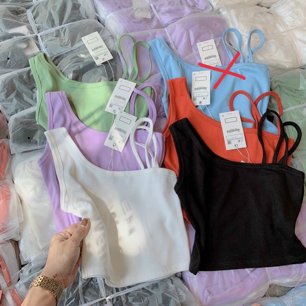 [ Chuyên sỉ] Áo thun croptop nữ 2 dây cá tính