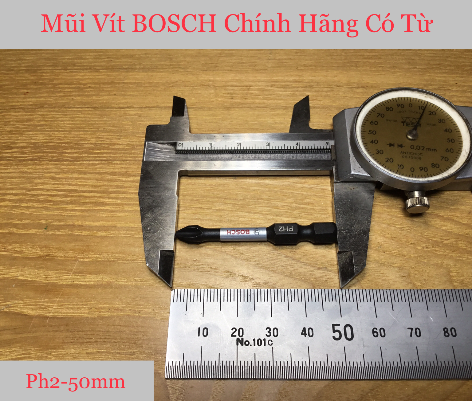 [HCM]Mũi Vít Nhập Ph2 50mm Có Từ