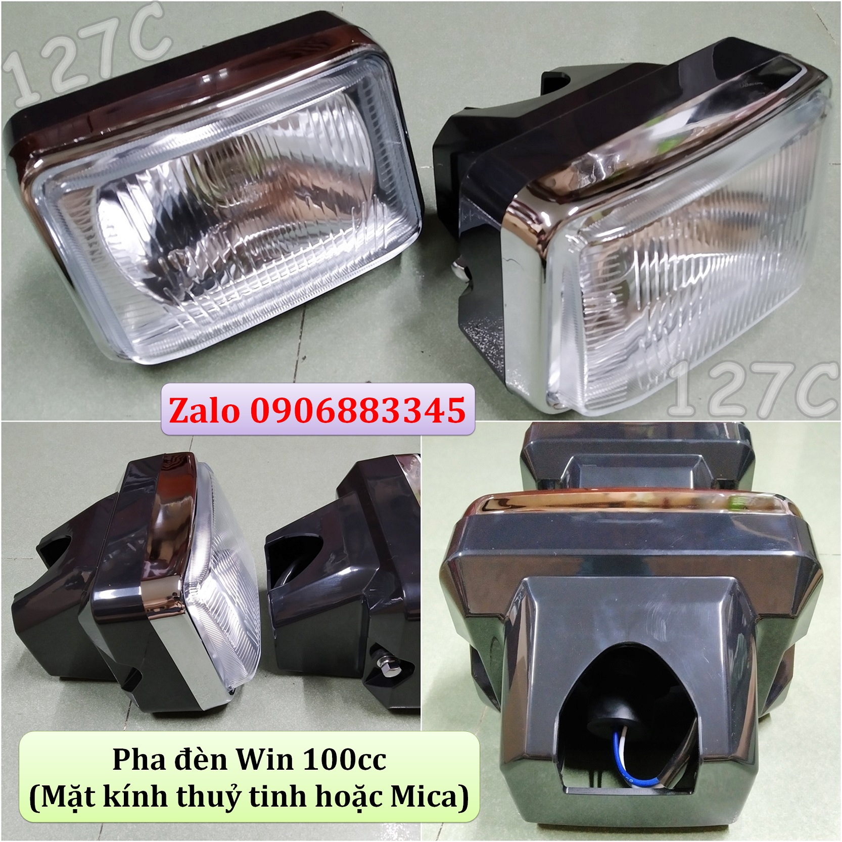 [HCM] Pha đèn lớn Win 100 (Mặt kính thuỷ tinh hoặc Mica)