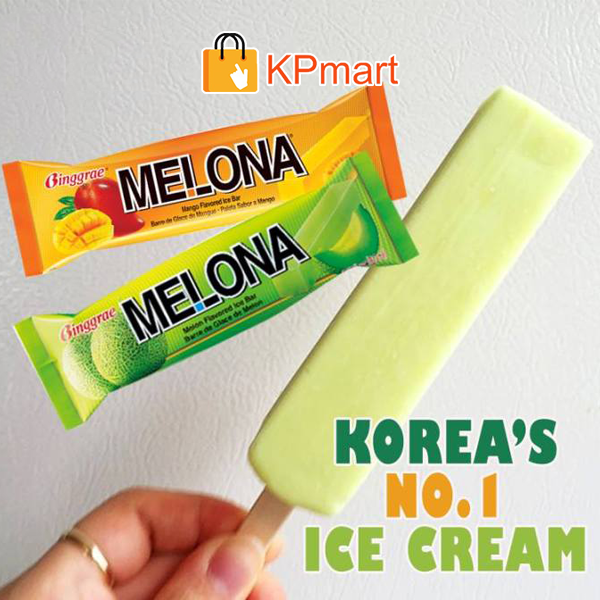 (GIAO HỎA TỐC HCM) Kem dưa lưới Hàn Quốc Binggrae Melona Ice Bar 80ML
