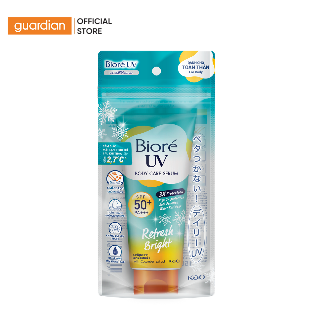 Serum Chống Nắng Dưỡng Thể Kháng Bụi Mát Lạnh Biore UV SPF50+/PA+++ 150Ml