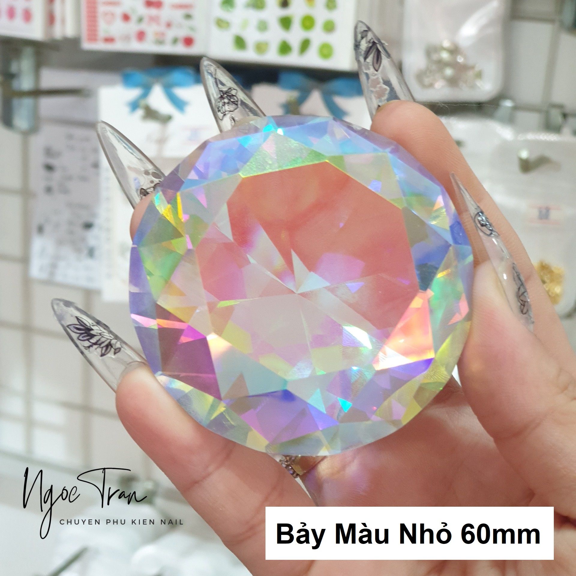 Đạo cụ chụp ảnh móng | viên kim cương siêu sáng