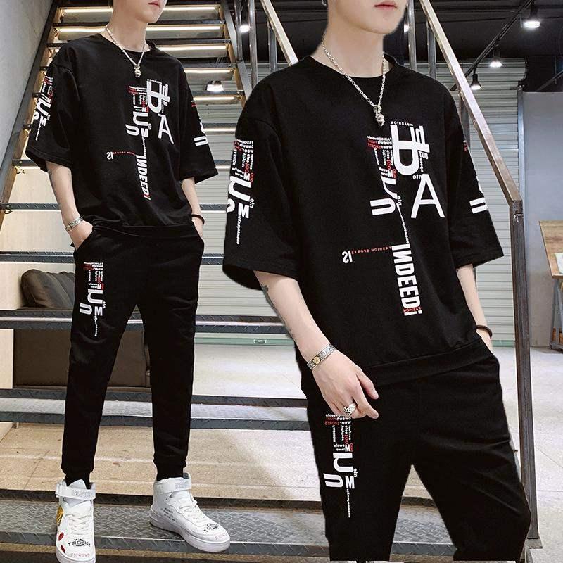 [HOÀN TIỀN MAX 6%]  Bộ Quần Áo Thun Nam Ngắn Tay Quần Dài INDEED Kiểu Dáng Hàn Quốc Trẻ Trung Thời Trang Phong Cánh 4MENHN SET NAM 9000046