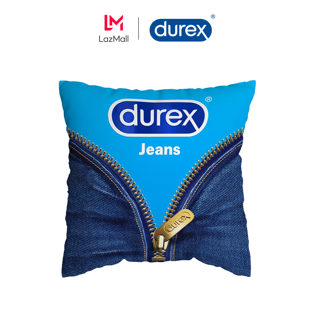Quà tặng không bán Gối vuông Durex Jeans - Quà tặng độc quyền Durex