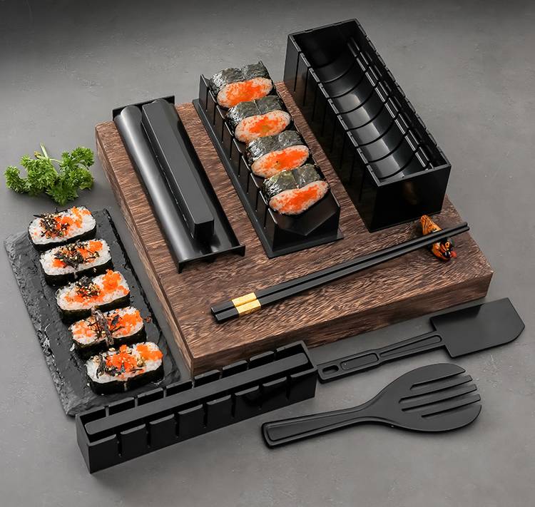 Bộ Dụng Cụ Làm Sushi 10 Món, Khuôn làm sushi, Khuôn Chế Biến Món Sushi, Cơm Cuộn, Trứng Cuộn Theo Phong Cách Hàn Quốc