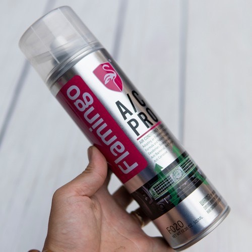 Bình xịt khử mùi ô tô Flamigo AC Pro làm sạch lọc điều hòa không khí