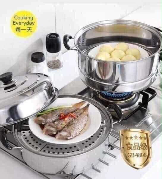 NỒI HẤP 3 TẦNG INOX - NỒI HẤP INOX