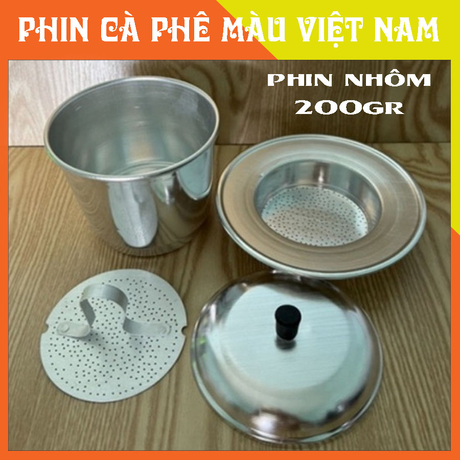 Phin pha cà phê nhôm cỡ lớn pha 200gr cà phê (loại tốt) [Khách khắc logo vui lòng liên hệ shop]