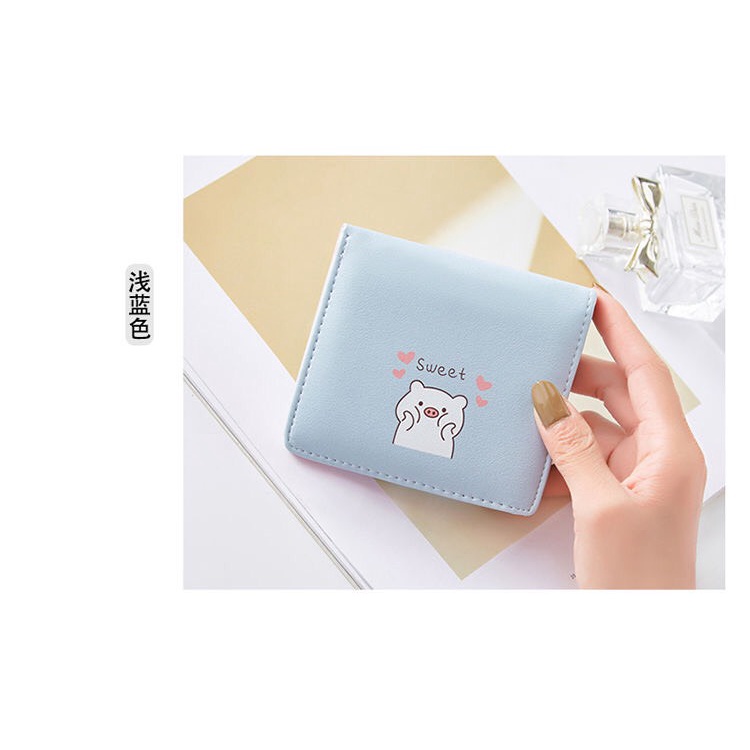 Ví Nữ Mini | Ví Ngắn Hình Con Heo 3 Màu