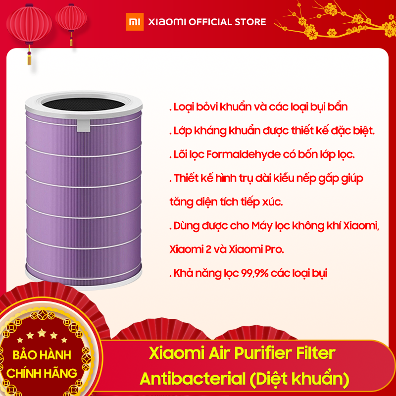 [XIAOMI OFFICIAL] Lõi lọc không khí Xiaomi Air Purifier Filter Antibacterial (Diệt khuẩn)