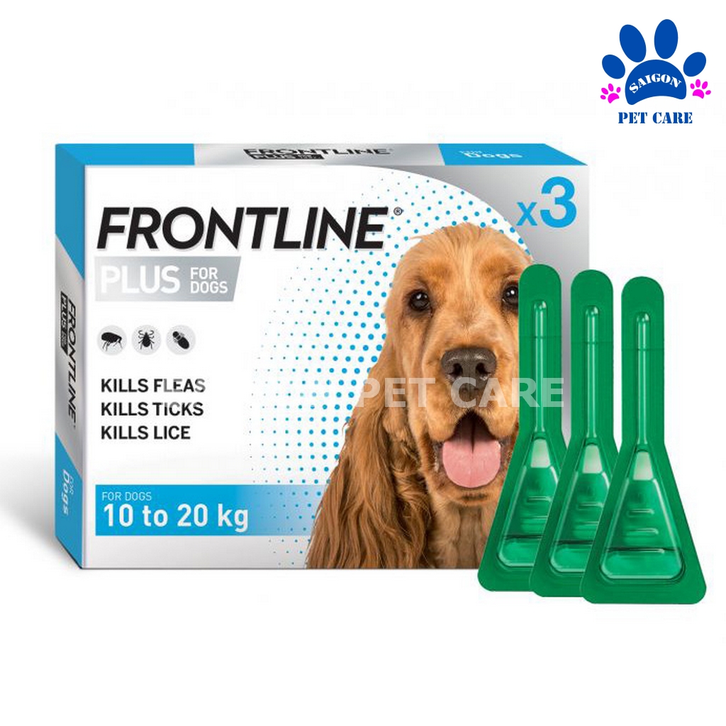 Nhỏ gáy trị ve rận, bọ chét Frontline Plus cho chó (1 ống)