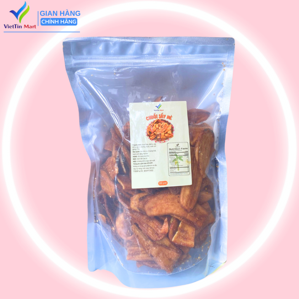 [HCM] CHUỐI SẤY MÈ GỪNG THƠM GIÒN 500G