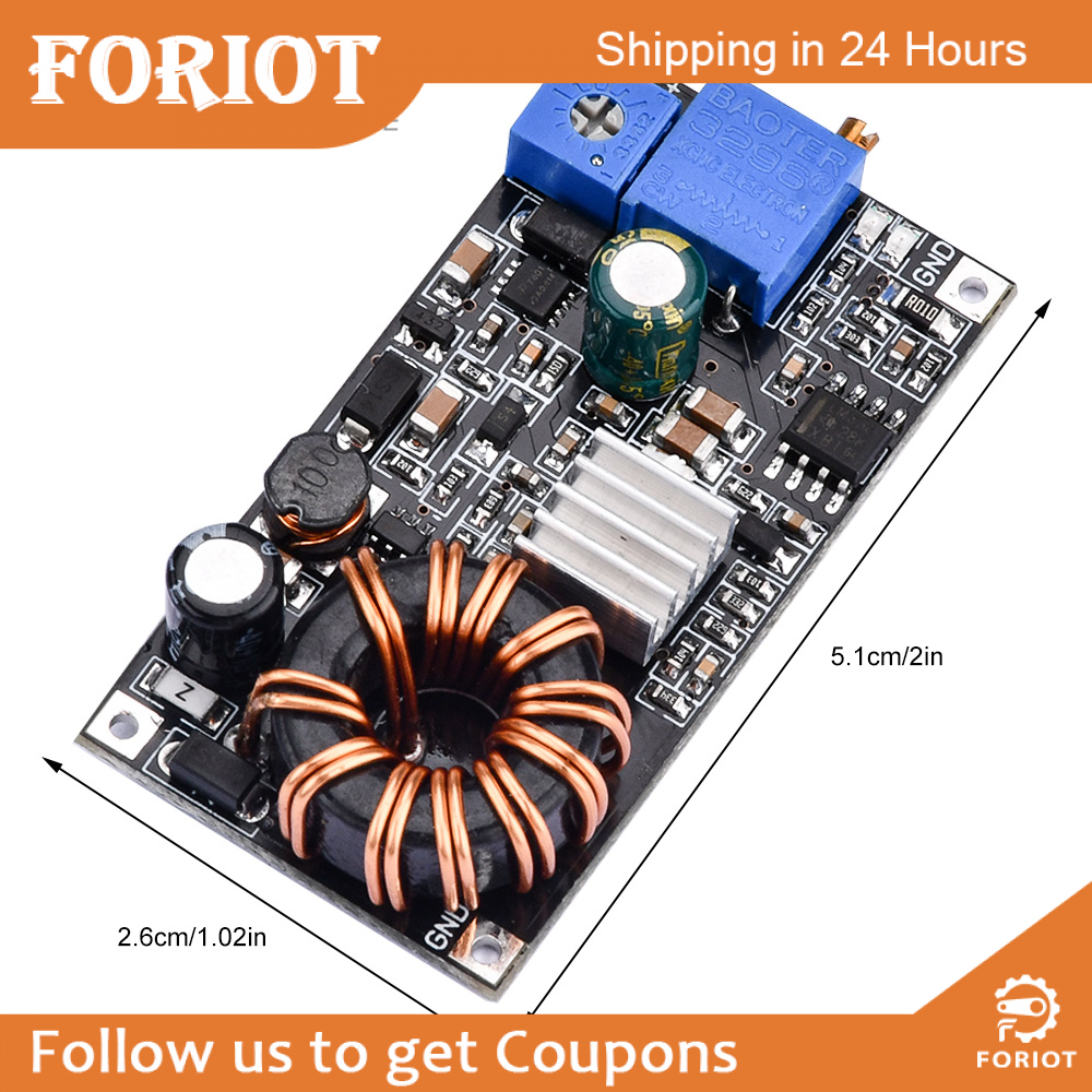 Foriot DC2.7-20V Low-voltage Boost Constant Voltage Constant Current Synchronous Rectifier Power Module with Short Circuit Protection