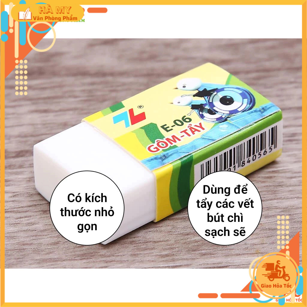 Combo 5 Cục Gôm tẩy xóa bút chì Thiên Long E-06