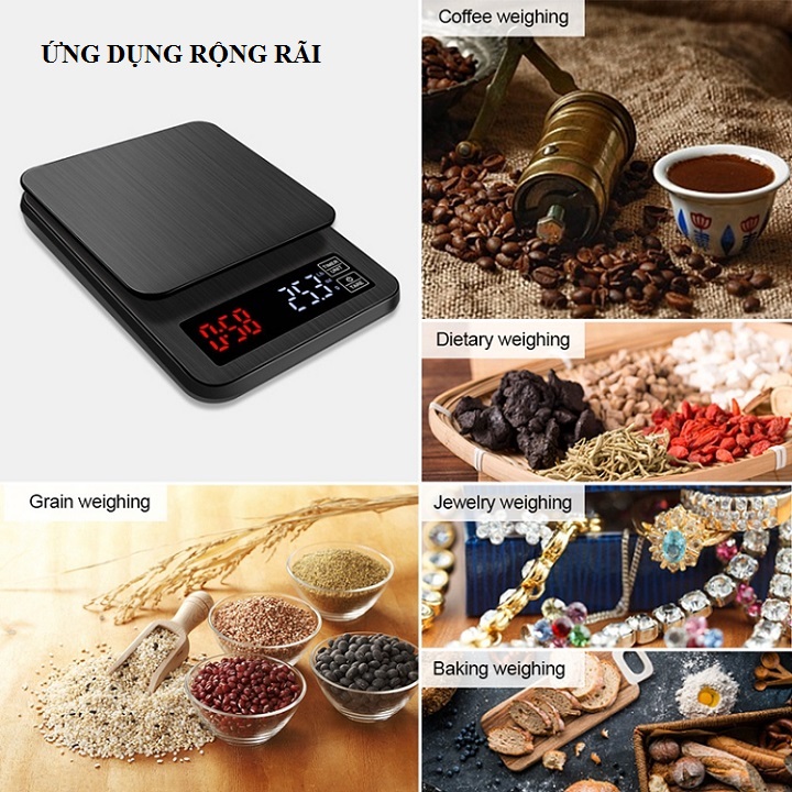 Cân điện tử 10Kg/1g JFC-K309 ( CÂN ĐIỆN TỬ NHÀ BẾP ĐỘ CHÍNH XÁC CAO TẢI TRỌNG TỐI ĐA 10KG/1G )